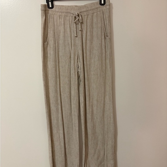 Chic Beige Linen blend Sleeveless Pantsuit - Picture 3 of 13